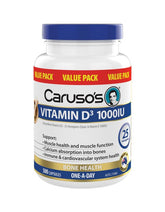 Caruso's Natural Health Vitamin D3 1000IU 500 Capsules